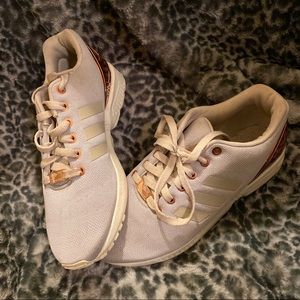 Adidas Torsion Sneakers with Rose Gold accents